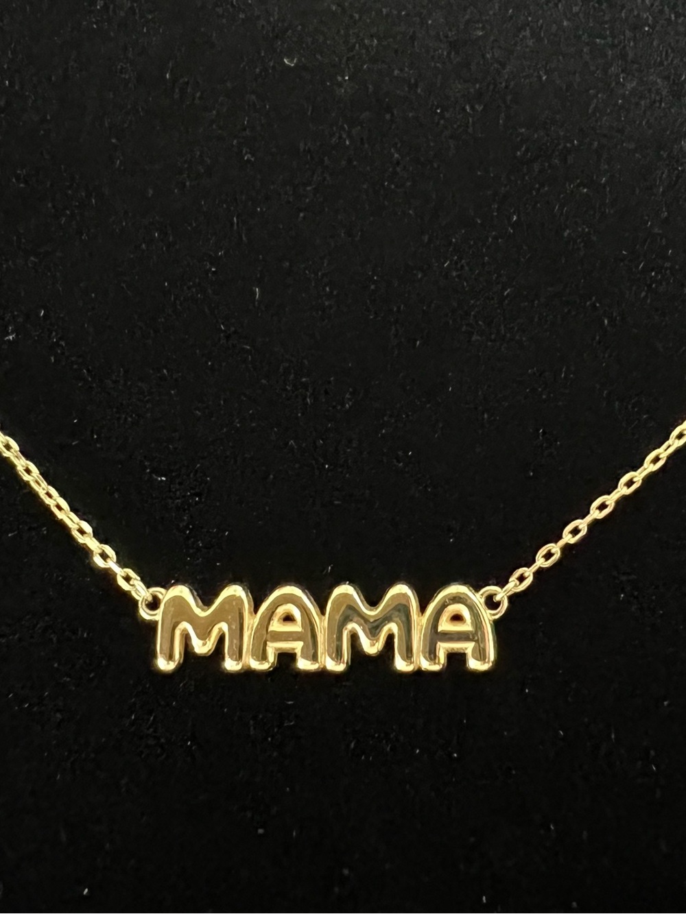 Lulea MAMA Name Plate Sterling Silver 925 Gold plated Necklace